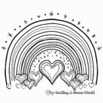 Magic Rainbow Valentine's Day Coloring Pages for Preschoolers 1