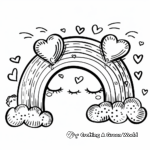 Magic Rainbow Valentine's Day Coloring Pages for Preschoolers 2