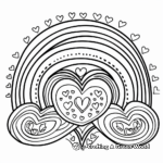 Magic Rainbow Valentine's Day Coloring Pages for Preschoolers 3