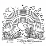 Magic Rainbow Valentine's Day Coloring Pages for Preschoolers 4