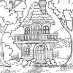 Magical Tree House Castle Coloring Pages 1