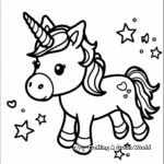 Magical Unicorn Sticker Coloring Pages 1
