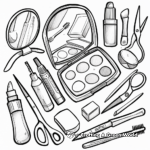 Makeup Accessories Coloring Pages: Tweezers, Scissors and More 2