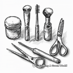 Makeup Accessories Coloring Pages: Tweezers, Scissors and More 4