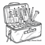 Makeup Artist Toolkit Coloring Pages 1