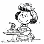 Marcie and Charlie Brown Thanksgiving Moments Coloring Pages 1