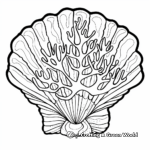 Marine Life: Seashell and Coral Reef Coloring Pages 1