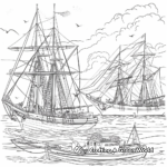 Maritime Scenes from the Victorian Era Coloring Pages 1