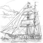 Maritime Scenes from the Victorian Era Coloring Pages 4