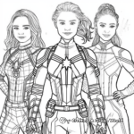 Marvel Superheroines: Detailed Coloring Pages for Adults 1