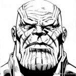 Marvel Villains: Detailed Thanos Coloring Pages 3