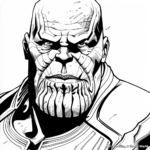 Marvel Villains: Detailed Thanos Coloring Pages 4