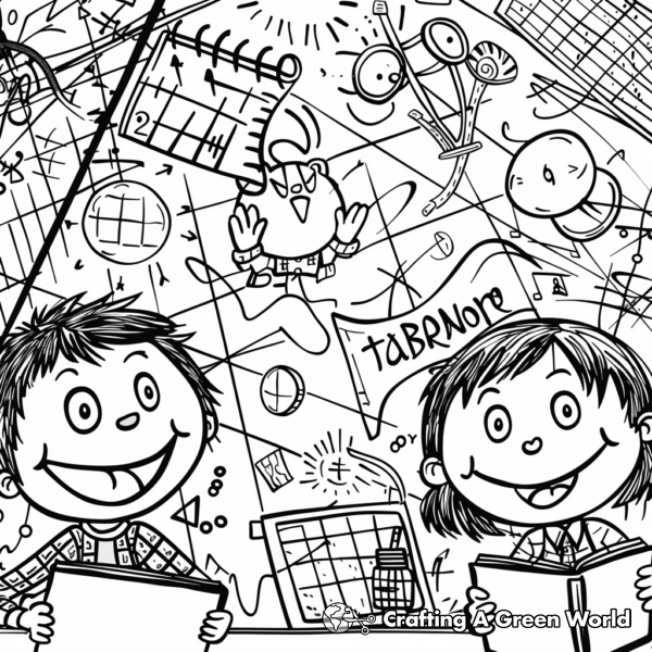 Mathematics Inspired Worksheet Coloring Pages 1