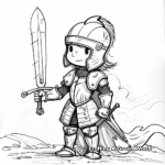 Medieval Knight Joan of Arc Coloring Pages 2