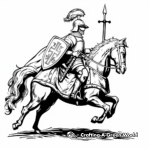 Medieval Knight Joan of Arc Coloring Pages 4