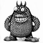 Merry Polka-Dot Monster Coloring Pages 3