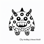Merry Polka-Dot Monster Coloring Pages 4
