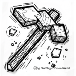 Minecraft Axe Logo Coloring Pages 2