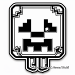 Páginas para colorear del logotipo de la cabeza de la enredadera de Minecraft 2