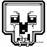 Páginas para colorear del logotipo de la cabeza de la enredadera de Minecraft 4