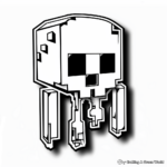 Minecraft Logo Creeper Páginas para colorear 2