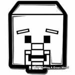 Minecraft Creeper Logo Coloring Pages 4