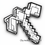Minecraft Pickaxe Logo Coloring Pages 2