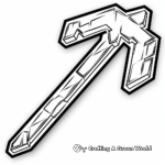 Minecraft Pickaxe Logo Coloring Pages 4