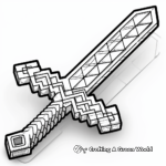 Minecraft Sword Duel Coloring Pages 2