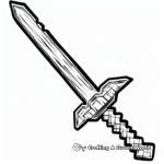 Minecraft Sword Duel Coloring Pages 4