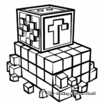 Minecraft TNT Logo Páginas para colorear 4