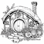 Miniature Hobbit Hole Cottage Coloring Pages 1
