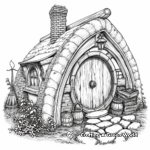 Miniature Hobbit Hole Cottage Coloring Pages 2