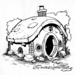 Miniature Hobbit Hole Cottage Coloring Pages 4