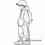 Modern Streetwear Outfit Coloring Pages 4