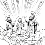 Moses and Elijah in Transfiguration Coloring Sheets 3