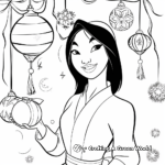 Mulan Christmas Decoration Coloring Pages 2