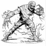 Mummy Tomb Raiding Action Coloring Pages 2