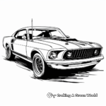 Muscle Car: Ford Mustang Boss 429 Coloring Pages 4