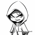 Mysterious Hooded Vampire Coloring Pages 2