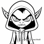 Mysterious Hooded Vampire Coloring Pages 3