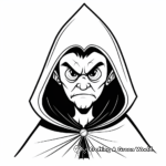 Mysterious Hooded Vampire Coloring Pages 4