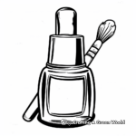 Nail Polish Bottle and Brush Coloring Pages 2