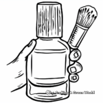 Nail Polish Bottle and Brush Coloring Pages 3