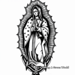 Neo-Traditional Virgen de Guadalupe Coloring Pages 2