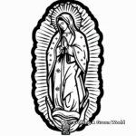 Neo-Traditional Virgen de Guadalupe Coloring Pages 3