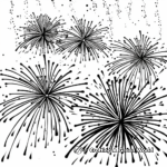 Night Sky Eid Fireworks Coloring Pages 1