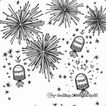 Night Sky Eid Fireworks Coloring Pages 2