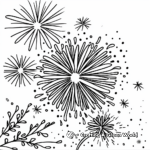 Night Sky Eid Fireworks Coloring Pages 3