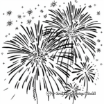 Night Sky Eid Fireworks Coloring Pages 4